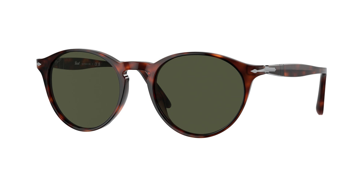 Persol PO3092SM  901531 Man Sunglasses Acetate Turtle Green Round Normal
