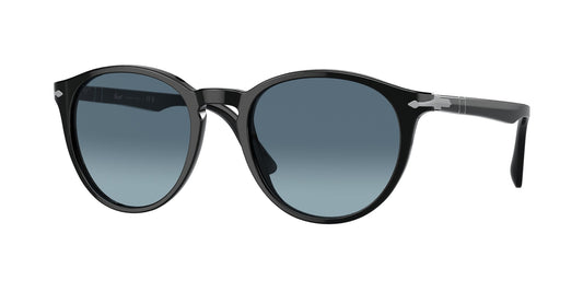 Persol PO3152S 9014Q8 Man Sunglasses Acetate Black Blue Round Normal Shaded