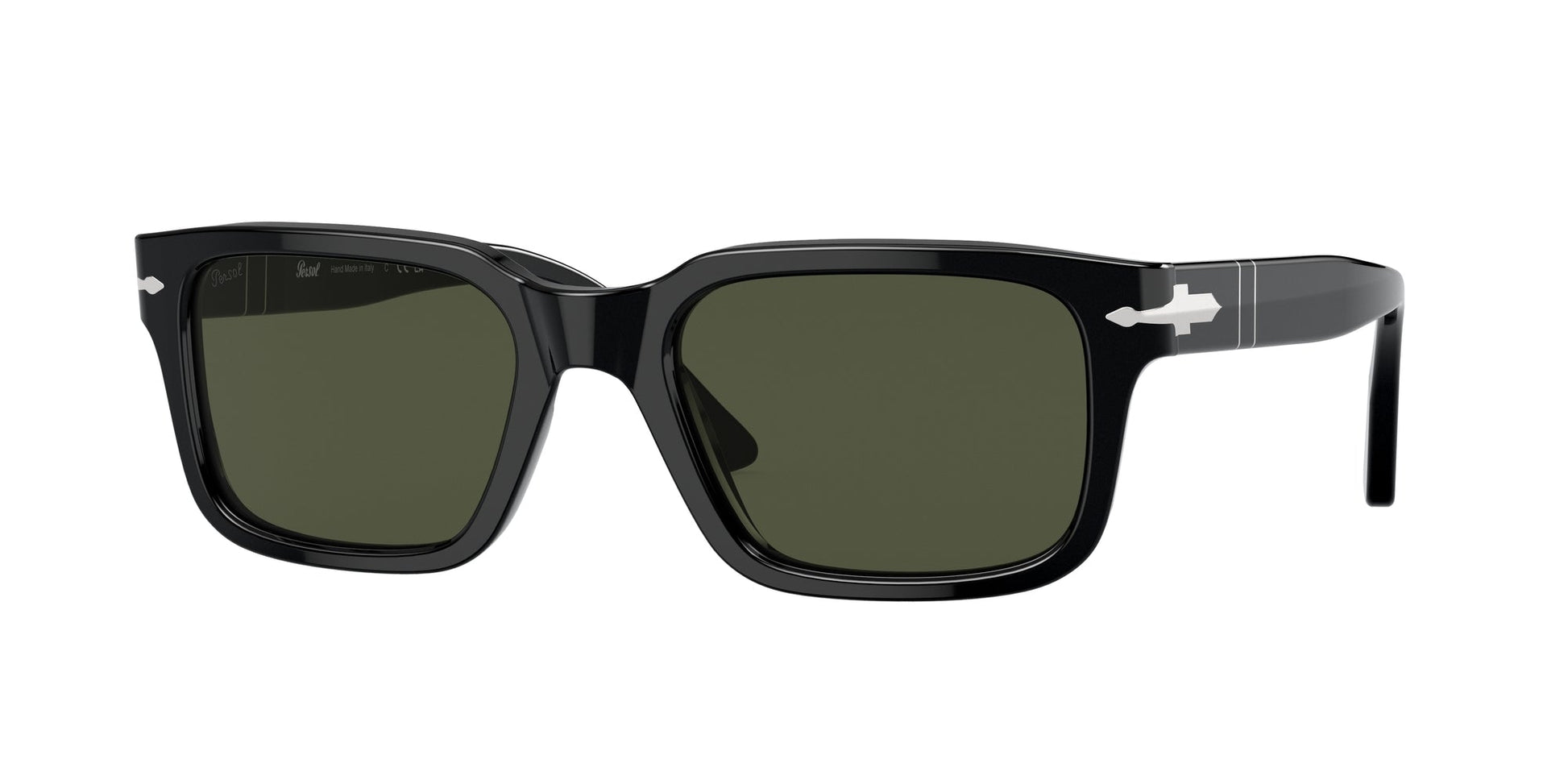 Persol PO3272S 95/31 Unisex Sunglasses Acetate Black Green Squared Normal