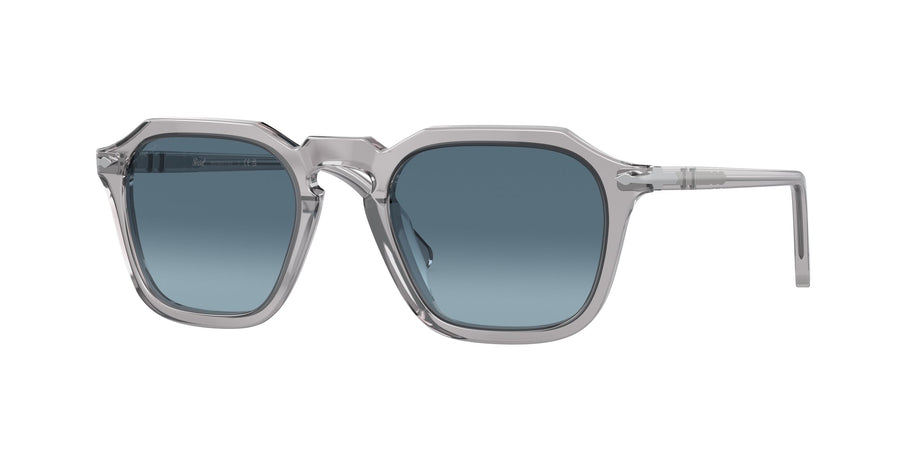 Persol PO3292S 309/Q8 Unisex Sunglasses Acetate Grey Blue Squared Normal Shaded