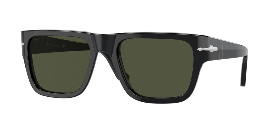 Persol PO3348S 95/31 Unisex Sunglasses Acetate Black Green Squared Normal
