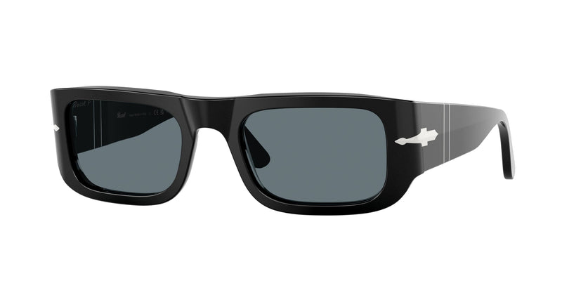 Persol PO3362S 95/3R Unisex Sunglasses Acetate Black Blue Pillow Polarized