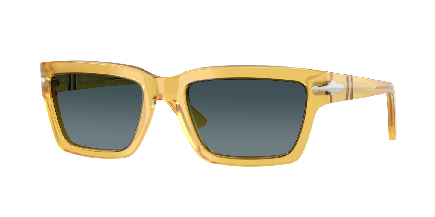 Persol PO3363S  204/S3 Man Sunglasses Acetate Yellow Blue Squared Polarized Shaded