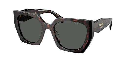 Prada PR 15WS 24B40L Woman Sunglasses Acetate Havana Grey Squared Normal