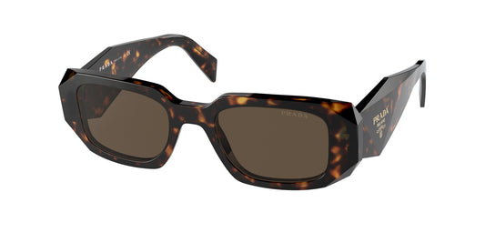 Prada PR 17WS 2AU8C1 Woman Sunglasses Acetate Turtle Brown Squared Normal