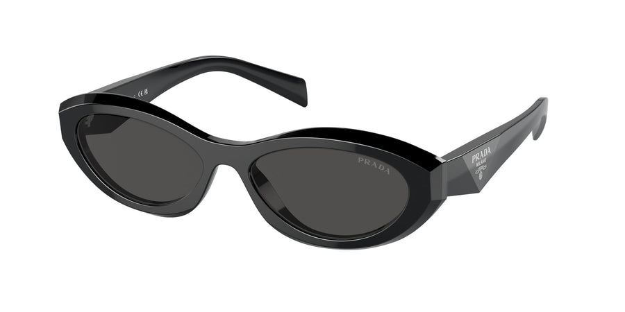 Prada PR 26ZS 16K08Z Woman Sunglasses Acetate Black Grey Geometric Normal
