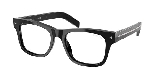 Prada PR A17S 16K60K Man Sunglasses Acetate Black Transparent Squared Anti-blue light
