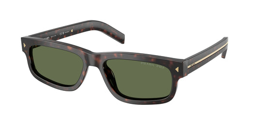 Prada PR B11S 17N20G Man Sunglasses Acetate Turtle Green Squared Polarized