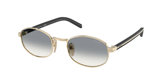 Prada PR B53S ZVN02C Woman Sunglasses Metal Gold Grey Round Normal Shaded