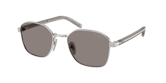 Prada PR C50S 1BC80Q Man Sunglasses Steel Silver Grey Squared Normal
