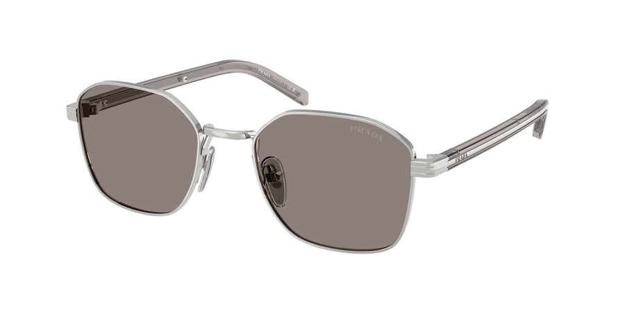Prada PR C50S 1BC80Q Man Sunglasses Steel Silver Grey Squared Normal