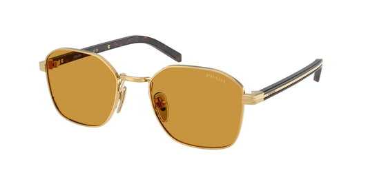 Prada PR C50S 5AK50P Man Sunglasses Steel Gold  Squared Normal