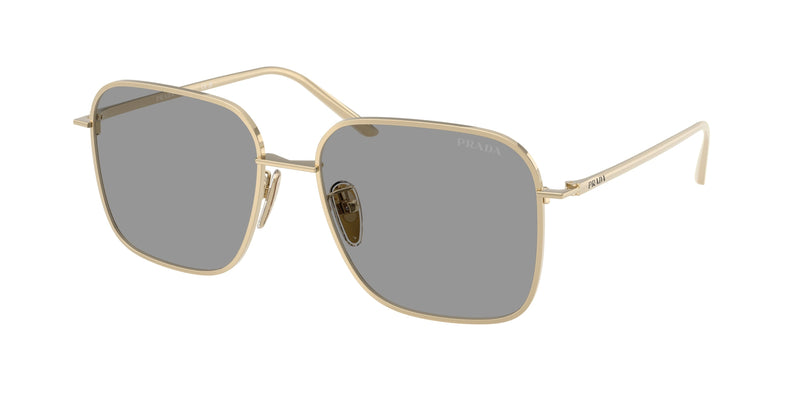 Prada PR C54SD ZVN50Q Woman Sunglasses Metal Gold Grey Squared Normal
