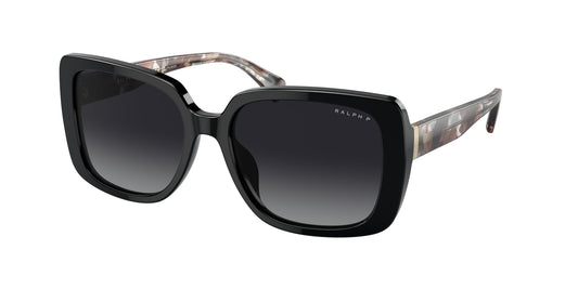 Ralph Lauren RA5298U 5001T3 Woman Sunglasses Acetate Black Grey Squared Polarized Shaded