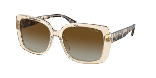 Ralph Lauren RA5298U 6072T5 Woman Sunglasses Acetate Brown Brown Squared Polarized Shaded