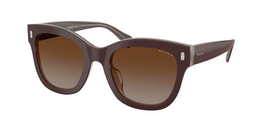 Ralph Lauren RA5301U 6055T5 Woman Sunglasses Acetate Brown Brown Round Polarized
