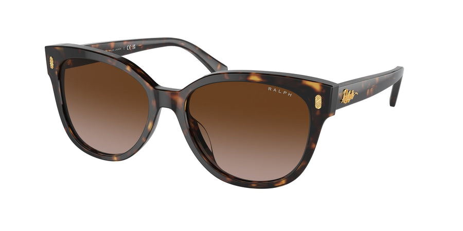 Ralph Lauren RA5305U 500313 Woman Sunglasses Acetate Black Brown Cat Eye Normal Shaded