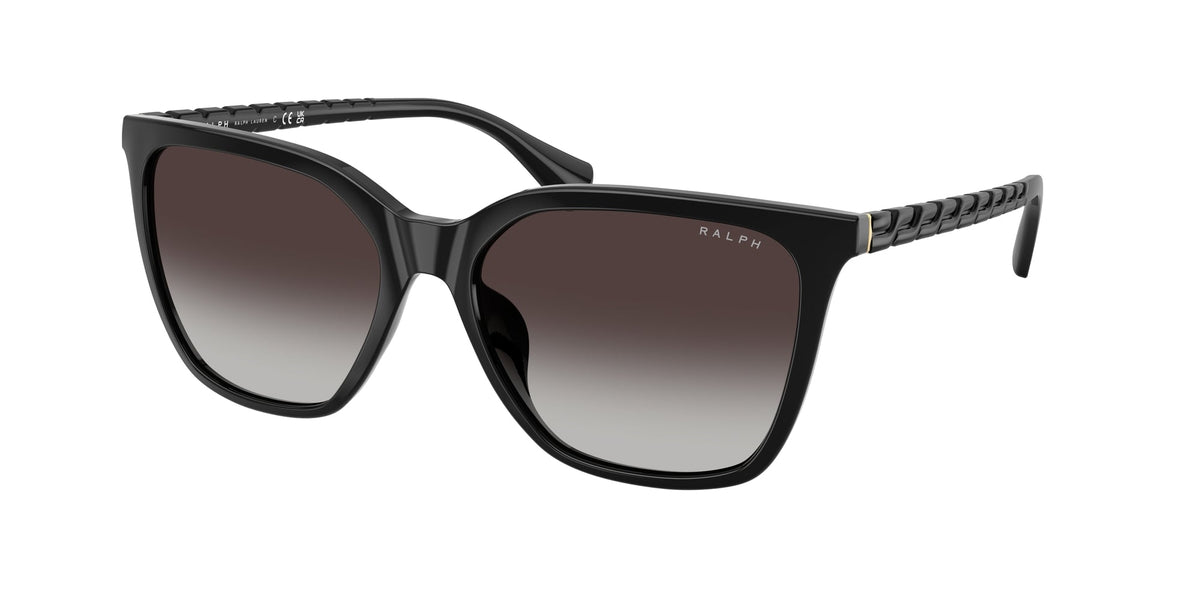 Ralph Lauren RA5328U 50018G Woman Sunglasses Injected Black Grey Squared Normal Shaded