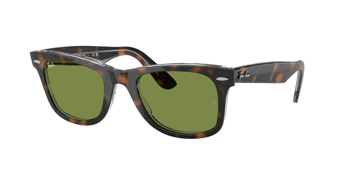 Ray - Ban RB2140 WAYFARER 14134E Unisex Sunglasses Acetate Turtle Green Squared Normal