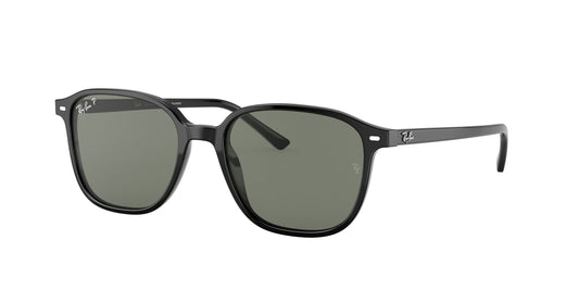 Ray - Ban RB2193 LEONARD 901/58 Unisex Sunglasses Acetate Black G15 Squared Polarized