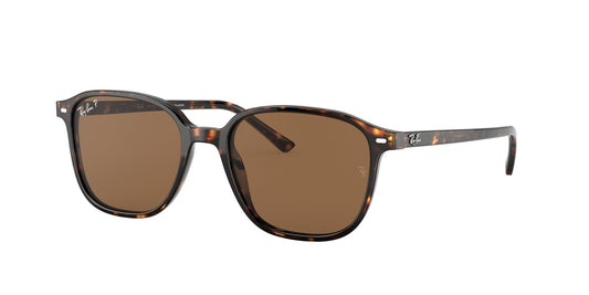 Ray - Ban RB2193 LEONARD 902/57 Unisex Sunglasses Acetate Turtle Brown Squared Polarized