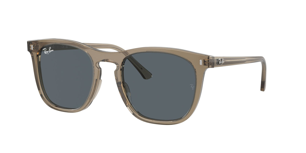 Ray - Ban RB2210 6765R5 Unisex Sunglasses Acetate Brown Blue Squared Normal Anti-glare