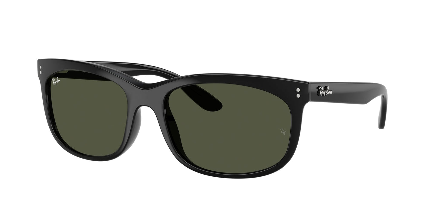 Ray - Ban RB2389 BALORETTE 901/31 Unisex Sunglasses Acetate Black Green G15 Pillow Normal