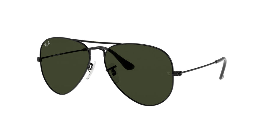 Ray - Ban RB3025 AVIATOR L2823 Unisex Sunglasses Metal Black Green G15 Pilot Normal