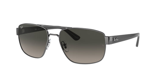 Ray - Ban RB3663 004/71 Man Sunglasses Metal Grey Grey Geometric Normal Shaded