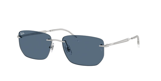 Ray - Ban RB3768 003/80 Unisex Sunglasses Metal Silver Blue Geometric Normal