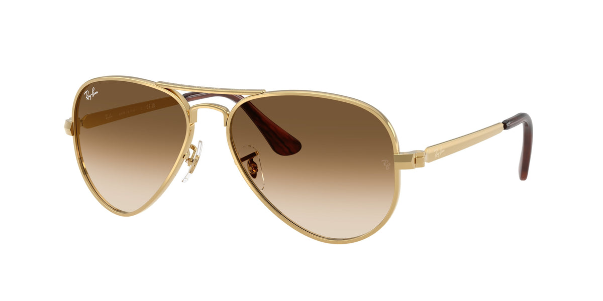 Ray - Ban RB3925 AVIATOR MAX 001/51 Unisex Sunglasses Metal Gold Brown Pilot Normal Shaded
