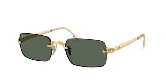 Ray - Ban A$AP Rocky RB3928 001/71 Unisex Sunglasses Metal Gold Green Round Normal