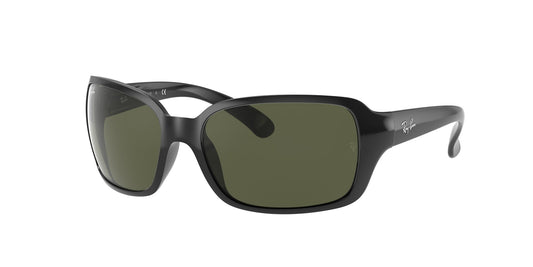 Ray - Ban RB4068 RB4068 601 Woman Sunglasses Injected Black G15 Squared Normal