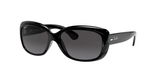 Ray - Ban RB4101 JACKIE OHH 601/T3 Woman Sunglasses Injected Black Grey Butterfly Polarized