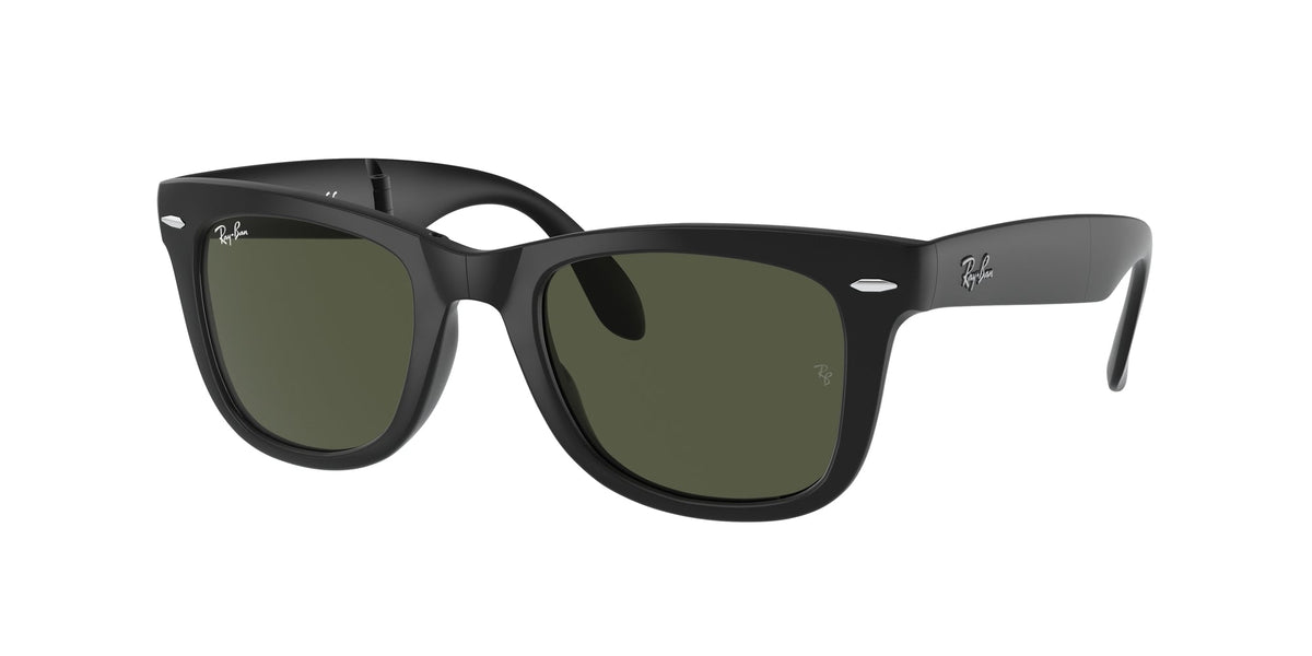 Ray - Ban RB4105 FOLDING WAYFARER 601S Man Sunglasses Injected Black G15 Squared Normal