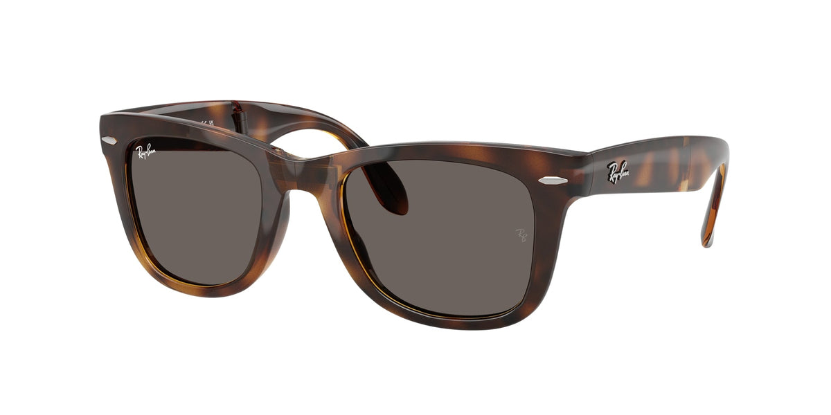 Ray - Ban RB4105 FOLDING WAYFARER 710/B1 Man Sunglasses Nylon Turtle Grey Squared Normal