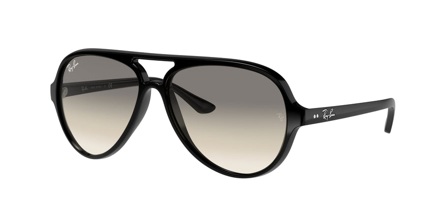 Ray - Ban RB4125 CATS 5000 601/32 Man Sunglasses Injected Black Grey Pilot Normal Shaded