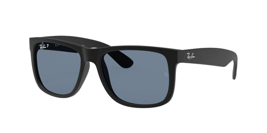 Ray - Ban RB4165 JUSTIN 622/2V Man Sunglasses Nylon Black Blue Squared Polarized