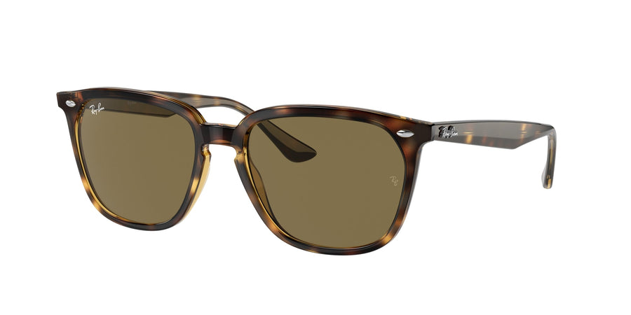 Ray - Ban RB4362 710/73 Unisex Sunglasses Acetate Turtle Brown Squared Normal