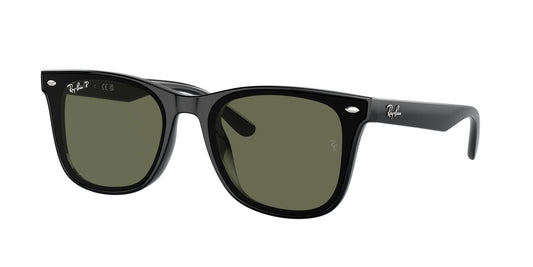 Ray - Ban RB4420 601/9A Unisex Sunglasses Injected Black Green Squared Polarized Anti-glare