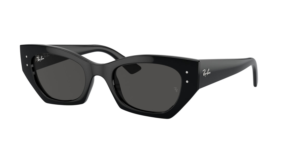 Ray - Ban RB4430 ZENA 667787 Unisex Sunglasses Injected Black Grey Geometric Normal