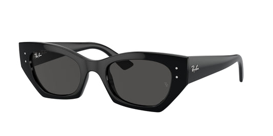 Ray - Ban RB4430 ZENA 667787 Unisex Sunglasses Injected Black Grey Geometric Normal