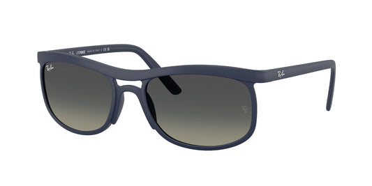 Ray - Ban RB4452 633111 Unisex Sunglasses Peek Blue Grey Squared Normal Shaded