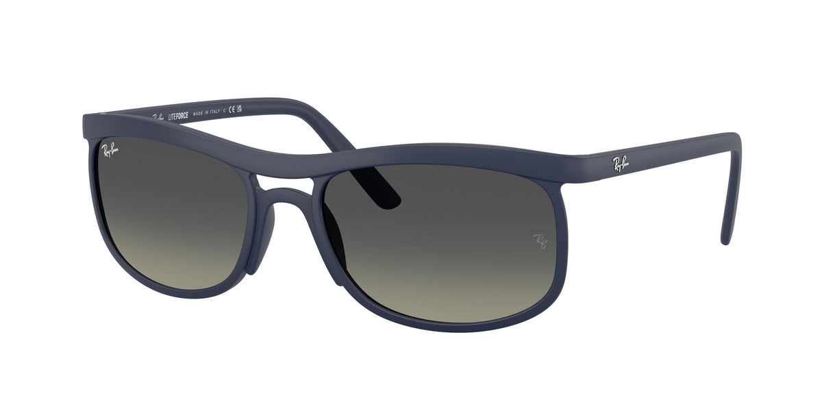 Ray - Ban RB4452 633111 Unisex Sunglasses Peek Blue Grey Squared Normal Shaded
