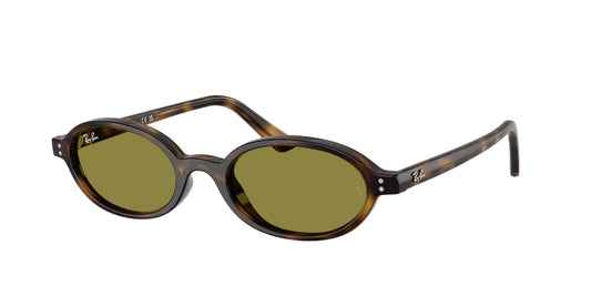 Ray - Ban RB4472 1359/2 Unisex Sunglasses Injected Turtle Green Round Normal