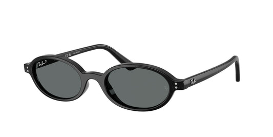 Ray - Ban RB4472 667781 Unisex Sunglasses Injected Black Grey Round Polarized