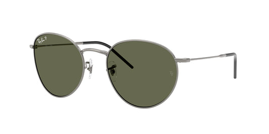 Ray - Ban RBR0103S ROUND REVERSE 004/9A Unisex Sunglasses Metal Grey Green Pantos Polarized