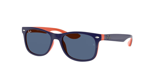 Ray - Ban RJ9052S JUNIOR NEW WAYFARER 178/80 Kid Sunglasses Injected Blue Blue Squared Normal