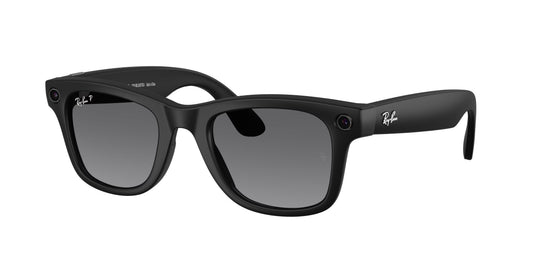 Ray - Ban Meta RW4012 Wayfarer 601ST3 - GEN 2 Unisex Sunglasses Injected Black Grey Squared Polarized Shaded