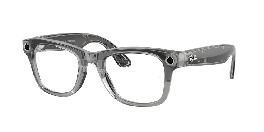 Ray - Ban RW4012 Ray-Ban Meta (Gen 2) Wayfarer 6840MF Unisex Smart glasses Injected Grey Transparent Squared Photochromic